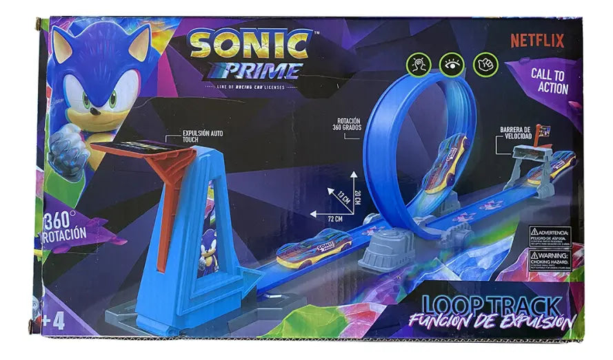 Sonic racingcar pista basica azul