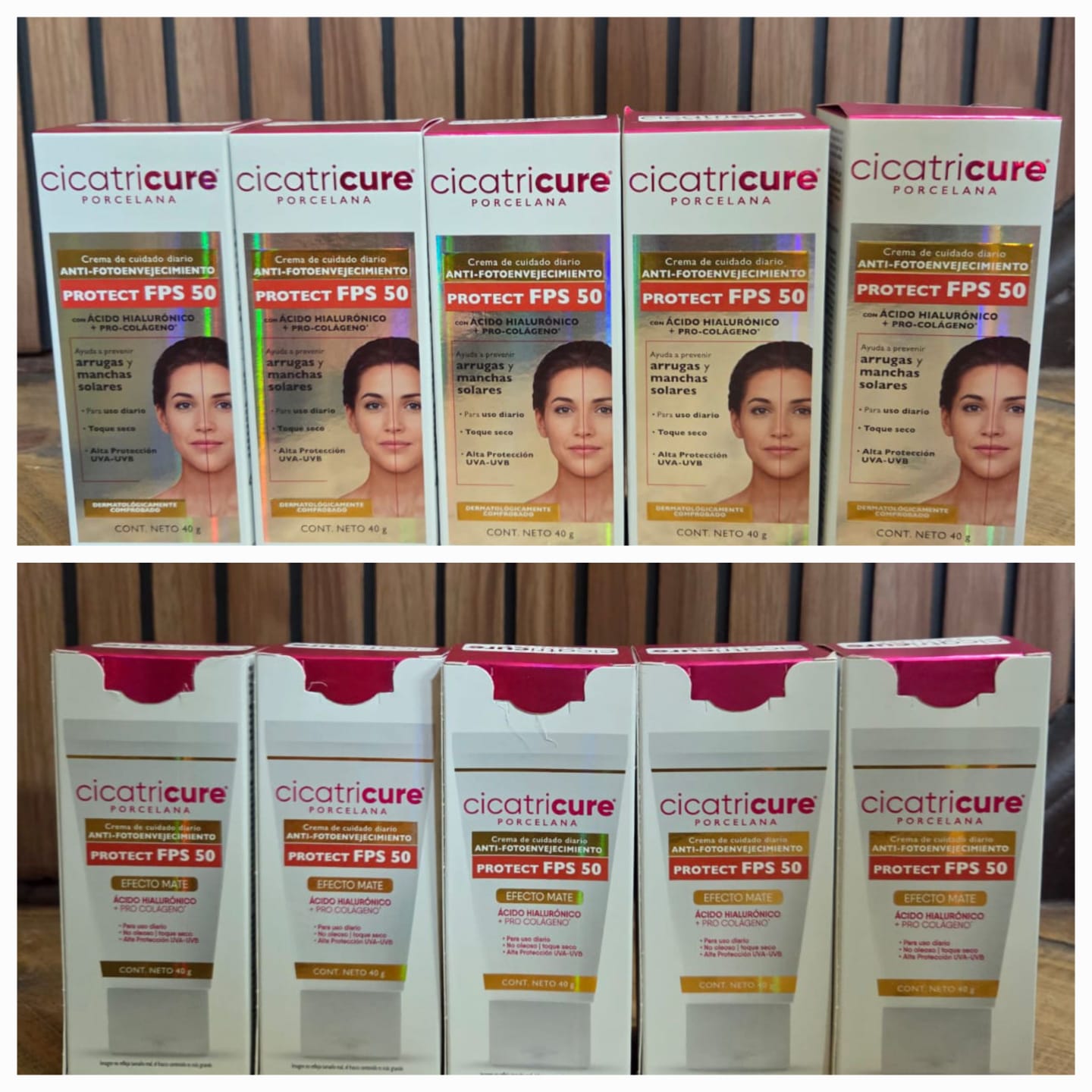 Crema Antiedad Protector Fps 50 Cicatricure Porcelana 40g X2 Tipo De Piel Normal
