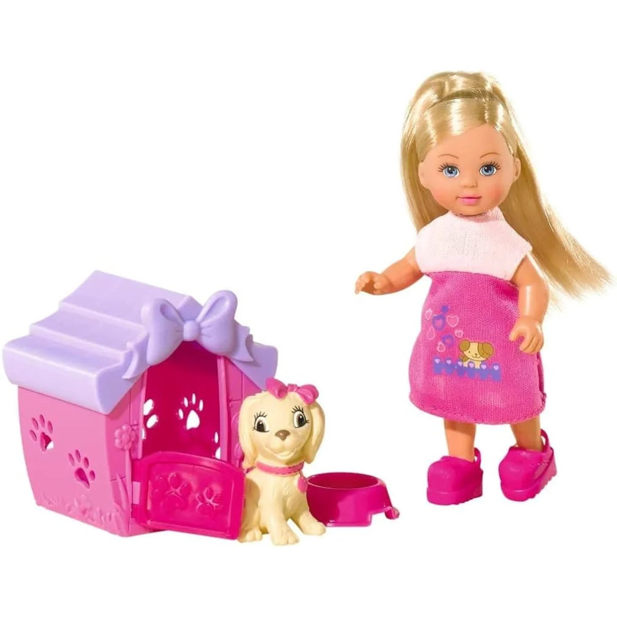 MUÑECA EVI LOVE CON PERRITO Y CASITA