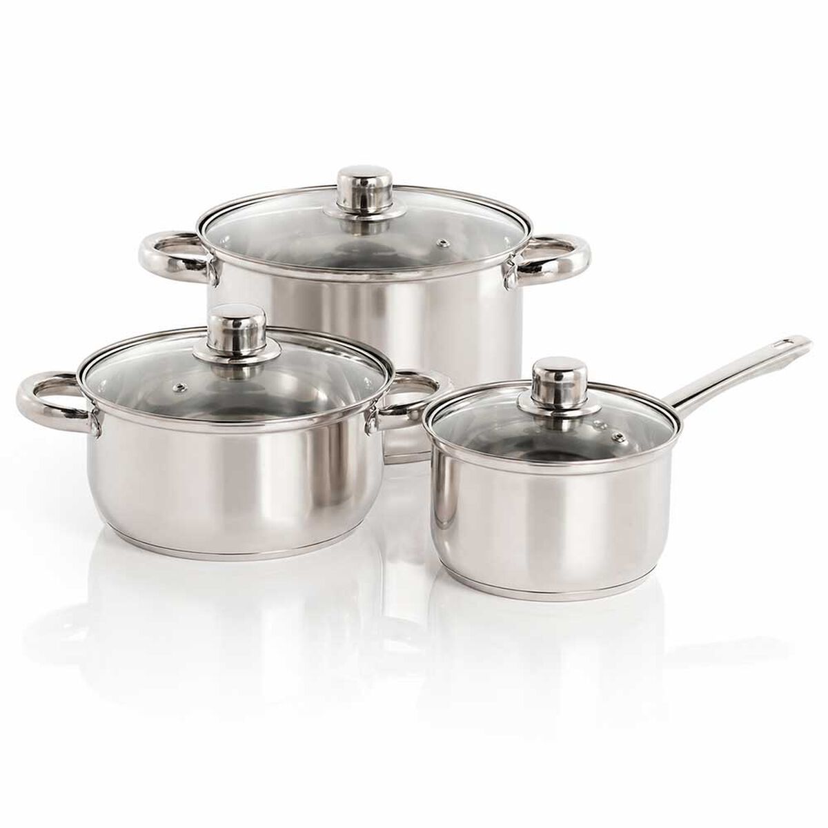 Batería de cocina 6 piezas mecina acero inoxidable marca vitta