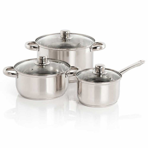 Batería de cocina 6 piezas mecina acero inoxidable marca vitta