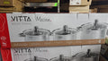 Batería de cocina 6 piezas mecina acero inoxidable marca vitta